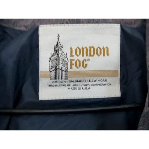 VTG London Fog Wamsutta Woven Tapestry Trench Coat Wms Sz 12 Petite - Picture 13 of 15